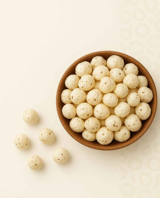 Wooden Bowl with Makhana Seeds_11zon